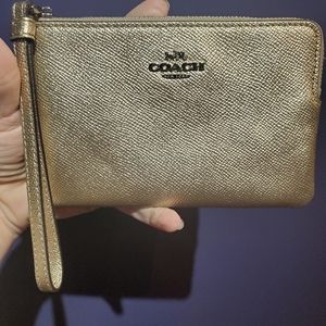 Coach Gold Coin Purse with strap
